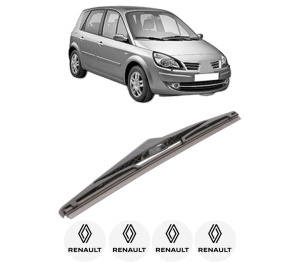 Stergator lamela spate RENAULT SCENIC III (JZ0/1_) din 2008 - 2016, pentru luneta auto, Bosch Twin, din cauciuc siliconat rezistent, 4 Stickere Auto RENAULT v26176