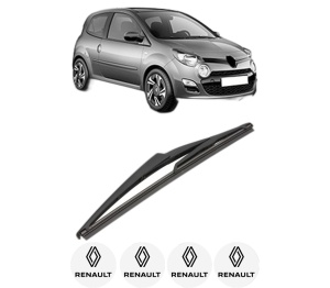 Stergator lamela spate RENAULT TWINGO II (CN0_) din 2007 - 2014, pentru luneta auto, Valeo Silencio, din cauciuc siliconat rezistent, 4 Stickere Auto RENAULT v19636