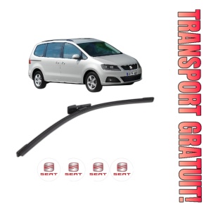 Stergator lamela spate SEAT ALHAMBRA (710, 711) din 2010 - 2022, pentru luneta auto, Bosch Aerotwin, din cauciuc siliconat rezistent, 4 Stickere Auto SEAT