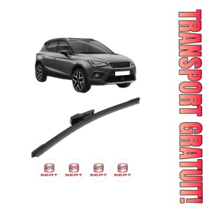 Stergator lamela spate SEAT ARONA (KJ7, KJP) din 2017, pentru luneta auto, Bosch Aerotwin, din cauciuc siliconat rezistent, 4 Stickere Auto SEAT