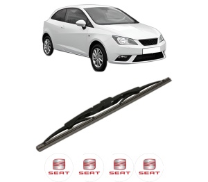 Stergator lamela spate SEAT IBIZA IV SC (6J1, 6P5) din 2008 - 2016, pentru luneta auto, Bosch Twin, din cauciuc siliconat rezistent, 4 Stickere Auto SEAT v27571