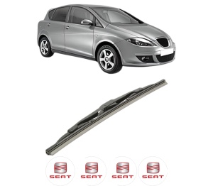 Stergator lamela spate SEAT TOLEDO III (5P2) din 2004 - 2009, pentru luneta auto, Bosch Twin, din cauciuc siliconat rezistent, 4 Stickere Auto SEAT v31686