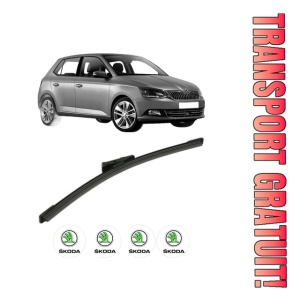 Stergator lamela spate SKODA FABIA IV (PJ3) din 2024, pentru luneta auto, Bosch Aerotwin, din cauciuc siliconat rezistent, 4 Stickere Auto SKODA