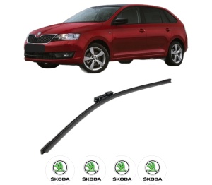 Stergator lamela spate SKODA RAPID Spaceback (NH1) din 2012 - 2019, pentru luneta auto, Bosch Aerotwin, din cauciuc siliconat rezistent, 4 Stickere Auto SKODA v24366