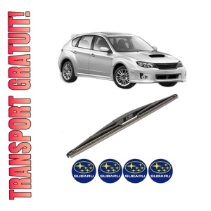 Stergator lamela spate SUBARU IMPREZA Hatchback (GP_) din 2011 - 2016, pentru luneta auto, Valeo Silencio, din cauciuc siliconat rezistent, 4 Stickere Auto SUBARU