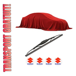 Stergator lamela spate SUZUKI SX4 Saloon (GY, RW) din 2007, pentru luneta auto, Valeo Silencio, din cauciuc siliconat rezistent, 4 Stickere Auto SUZUKI
