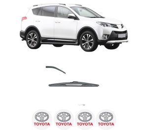 Stergator lamela spate TOYOTA RAV 4 IV VAN (_A4_) din 2012 - 2018, pentru luneta auto, Valeo Silencio, din cauciuc siliconat rezistent, 4 Stickere Auto TOYOTA v16276