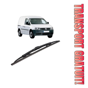 Stergator lamela spate Volkswagen CADDY III MPV (2KB, 2KJ, 2CB, 2CJ) din 2004 - 2015, pentru luneta auto, Bosch Twin, din cauciuc siliconat rezistent, 4 Stickere Auto VW - Img 1