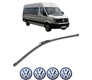 Stergator lamela spate Volkswagen CRAFTER 30-35 Bus (2E_) din 2006 - 2016, pentru luneta auto, Valeo Silencio Xtrm, din cauciuc siliconat rezistent, 4 Stickere Auto VW v19516
