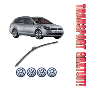 Stergator lamela spate Volkswagen GOLF VAN VI Variant (AJ5) din 2009 - 2014, pentru luneta auto, Bosch Aerotwin, din cauciuc siliconat rezistent, 4 Stickere Auto VW