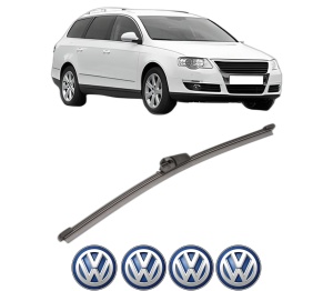 Stergator lamela spate Volkswagen PASSAT B6 Variant (3C5) din 2005 - 2011, pentru luneta auto, Valeo Silencio Xtrm, din cauciuc siliconat rezistent, 4 Stickere Auto VW v20116