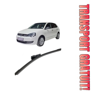Stergator lamela spate Volkswagen POLO VIVO Hatchback (6S1, 6S3) din 2010 - 2019, pentru luneta auto, Bosch Aerotwin, din cauciuc siliconat rezistent, 4 Stickere Auto VW