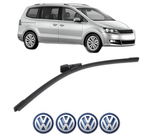 Stergator lamela spate Volkswagen SHARAN (7N1, 7N2) din 2010 - 2022, pentru luneta auto, Bosch Aerotwin, din cauciuc siliconat rezistent, 4 Stickere Auto VW v25756