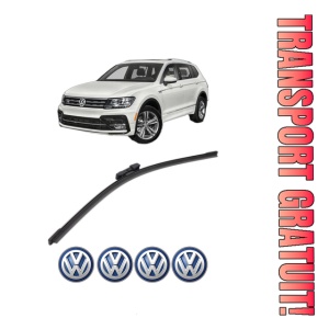 Stergator lamela spate Volkswagen TIGUAN (AD1, AX1) din 2016 - 2024, pentru luneta auto, Bosch Aerotwin, din cauciuc siliconat rezistent, 4 Stickere Auto VW