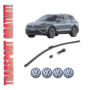 Stergator lamela spate Volkswagen TIGUAN ALLSPACE (BW2, BJ2) din 2017 - 2021, pentru luneta auto, Valeo HydroConnect, din cauciuc siliconat rezistent, 4 Stickere Auto VW