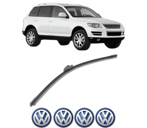 Stergator lamela spate Volkswagen TOUAREG (7LA, 7L6, 7L7) din 2002 - 2010, pentru luneta auto, Bosch Aerotwin, din cauciuc siliconat rezistent, 4 Stickere Auto VW v27021