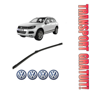 Stergator lamela spate Volkswagen TOUAREG VAN (7P5) din 2011 - 2014, pentru luneta auto, Bosch Aerotwin, din cauciuc siliconat rezistent, 4 Stickere Auto VW