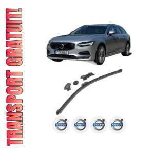 Stergator lamela spate VOLVO V90 II Estate (235) din 2016 - 2022, pentru luneta auto, Valeo HydroConnect, din cauciuc siliconat rezistent, 4 Stickere Auto VOLVO