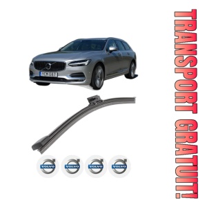 Stergator lamela spate VOLVO V90 II Estate (235) din 2016 - 2022, pentru luneta auto, Bosch Aerotwin, din cauciuc siliconat rezistent, 4 Stickere Auto VOLVO