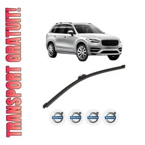 Stergator lamela spate VOLVO XC90 II (256) din 2014 - 2022, pentru luneta auto, Valeo Silencio, din cauciuc siliconat rezistent, 4 Stickere Auto VOLVO