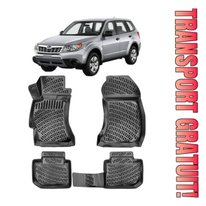 Subaru Forester III 2009-2014 Set 4 covorase auto din cauciuc tip tavita premium line 3D
