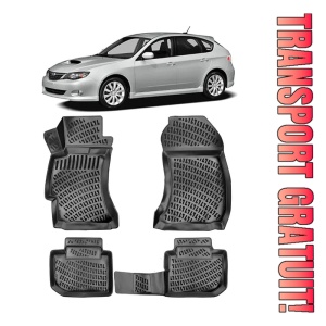 Subaru Impreza III 2007-2014 Set 4 covorase auto din cauciuc tip tavita premium line 3D - Img 1
