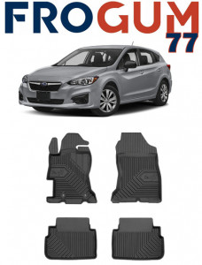 Subaru Impreza V Din 09.2017 - Prezent, Hatchback , Set Covorase Auto Tip Tavita Premium 3D, din cauciuc accesorii pentru autoturismul tau - masina v163801