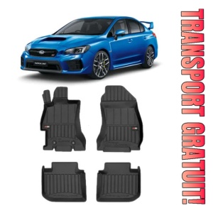 Subaru Wrx Din 2014 - 2021, Sedan , Set Covorase Auto Tip Tavita Premium 3D, din cauciuc