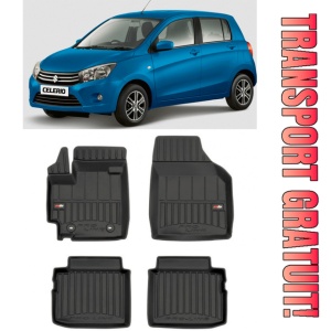 Suzuki Celerio Din 11.2014 - Prezent, Hatchback , Set Covorase Auto Tip Tavita Premium 3D, din cauciuc