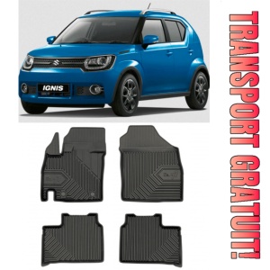 Suzuki Ignis III Din 01.2017 - Prezent, Hatchback , Set Covorase Auto Tip Tavita Premium 3D, din cauciuc