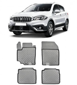Suzuki Sx4 S-Cross, Suv, Din 09.2013 - 2019 , Set Covorase Auto Tip Tavita Premium 3D, din cauciuc accesorii pentru autoturismul tau - masina v169711