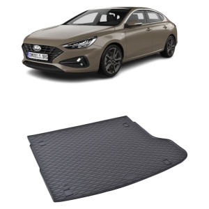 Tavita Portbagaj HYUNDAI i30 Fastback MHEV 2021-prezent, protectie portbagaj, din cauciuc 100%, pentru autoturismul HYUNDAI i30 Fastback
