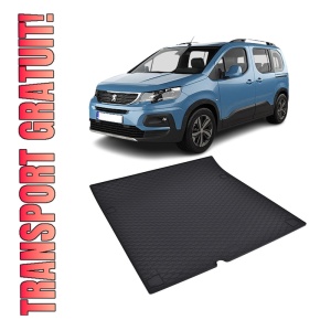 Tavita Portbagaj PEUGEOT Rifter 5 locuri 2019-prezent, protectie portbagaj, din cauciuc 100%, pentru autoturismul PEUGEOT Rifter 5