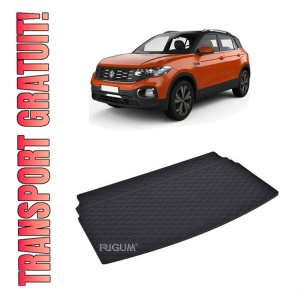 Tavita Portbagaj Volkswagen T-Cross 2019-prezent, protectie portbagaj, din cauciuc 100%, pentru autoturismul Volkswagen T-Cross