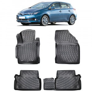Toyota Auris II 2012-2018 Set 4 covorase auto din cauciuc tip tavita premium line 3D