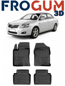 Toyota Avensis II, Sedan, Din 03.2003 - 12.2008 , Set Covorase Auto Tip Tavita Premium 3D, din cauciuc accesorii pentru autoturismul tau - masina v171230