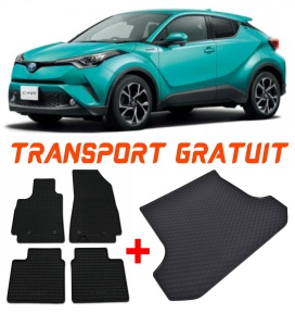 Toyota C-HR Set Covorase + tavita portbagaj auto Toyota C-HR fabricatie 01.2017 - prezent, caroserie suv, portbagaj inferior, fara roata de rezerva accesorii pentru autoturismul tau - masina v2312