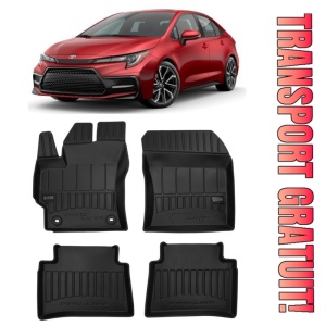 Toyota Corolla Din 2018 - Prezent , Set Covorase Auto Tip Tavita Premium 3D, din cauciuc