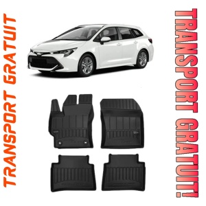 Toyota Corolla XII E210, Combi, Din 03.2019 - Prezent , Set Covorase Auto Tip Tavita Premium 3D, din cauciuc - Img 1