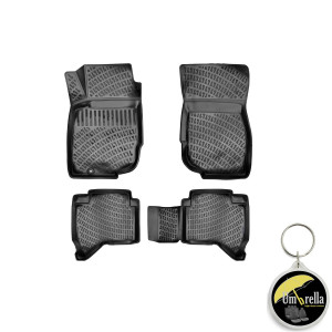 Toyota Hilux VII 2004-2015 Set 4 covorase auto din cauciuc tip tavita premium line 3D accesorii pentru autoturismul tau - masina v243242
