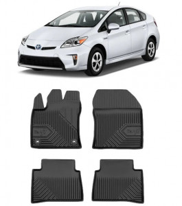 Toyota Prius IV Din 04.2016 - Prezent, Hatchback , Set Covorase Auto Tip Tavita Premium 3D, din cauciuc accesorii pentru autoturismul tau - masina v168589