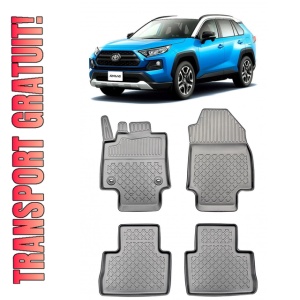 Toyota Rav4 V, Suv, Din 01.2019 - Prezent, Cutie Manuala , Set Covorase Auto Tip Tavita Premium 3D, din cauciuc