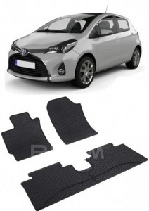 Toyota Yaris III, Hatchback, fabricat din 09.2011 - 08.2020, set covorase auto dedicate, din cauciuc 100% Premium accesorii pentru autoturismul tau - masina v153925
