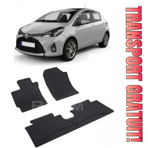 Toyota Yaris III Hybrid, Hatchback, fabricat din 2015 - 08.2020, set covorase auto dedicate, din cauciuc 100% Premium