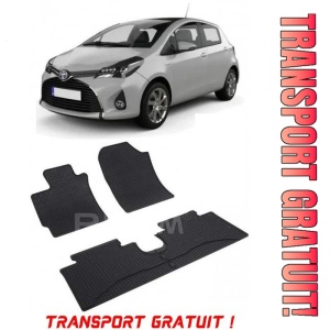 Toyota Yaris III Hybrid, Hatchback, fabricat din 2015 - 08.2020, set covorase auto dedicate, din cauciuc 100% Premium - Transport Gratuit - Img 1