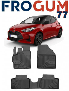 Toyota Yaris IV Din 09.2020 - Prezent, Hatchback , Set Covorase Auto Tip Tavita Premium 3D, din cauciuc accesorii pentru autoturismul tau - masina v167746