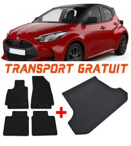 Toyota Yaris Set Covorase + tavita portbagaj auto Toyota Yaris II, caroserie hatchback, fabricatie 10.2005 - 2011, portbagaj inferior accesorii pentru autoturismul tau - masina v2932