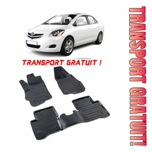 Toyota Yaris Xp90 II 2005-2013 Set 5 covorase auto din cauciuc tip tavita premium line 3D - Transport Gratuit!