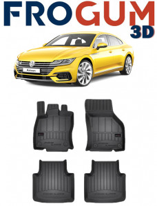 Volkswagen Arteon, Sedan, Din 06.2017 - Prezent , Set Covorase Auto Tip Tavita Premium 3D, din cauciuc accesorii pentru autoturismul tau - masina v171126