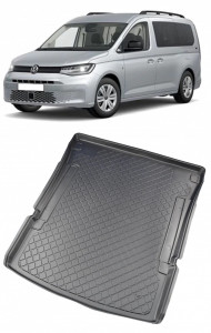 Volkswagen Caddy Maxi Startline Van din 10.2007 - 10.2020, Tavita Pentru Portbagaj Lux Premium Dedicata, In Spatele Randului 2 *1 accesorii pentru autoturismul tau - masina v203178
